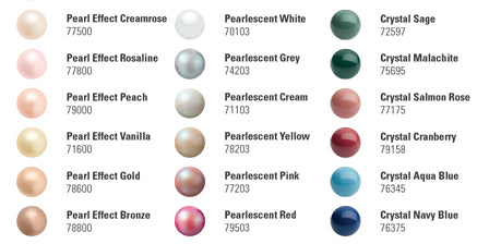 Guide to Preciosa Pearl Colors