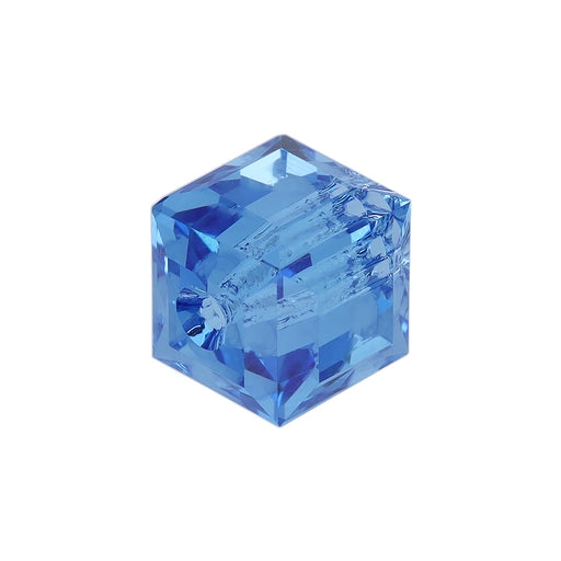 PRESTIGE Crystal, #5601 Cube Bead 8mm Cool Blue (1 Piece)
