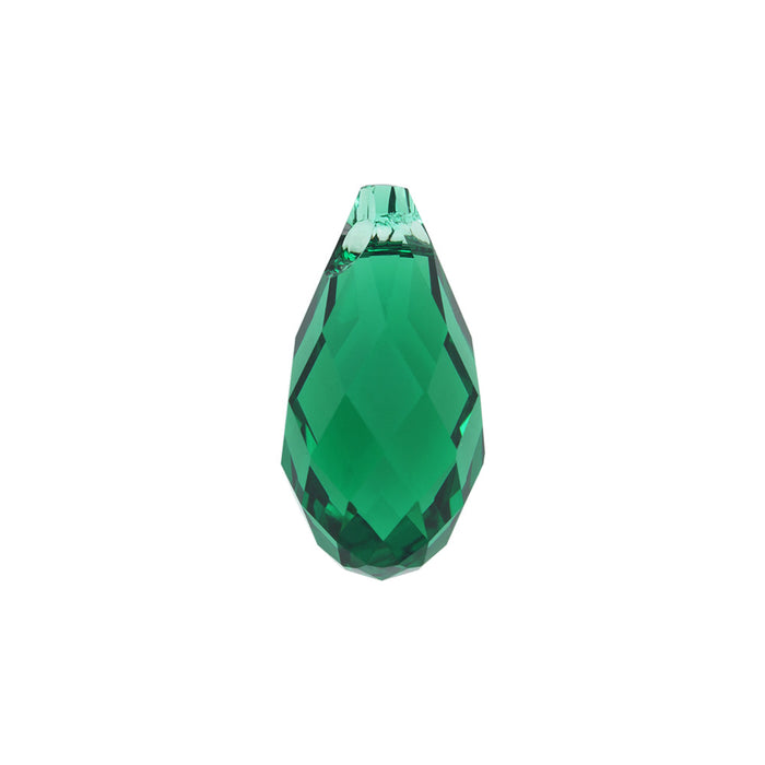 PRESTIGE Crystal, #6010 Briolette Pendant 11mm, Majestic Green (1 Piece)