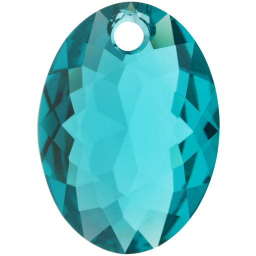 PRESTIGE Crystal, #6438 Elliptic Cut Pendant 16mm, Blue Zircon (1 Piece)