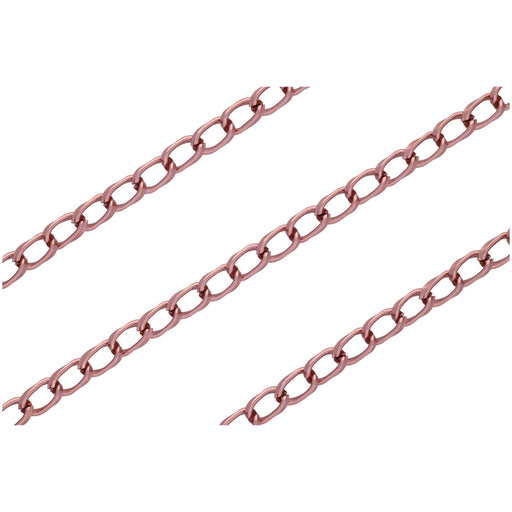 Wine Purple Color Aluminum Curb Chain, 5mm, by the Foot