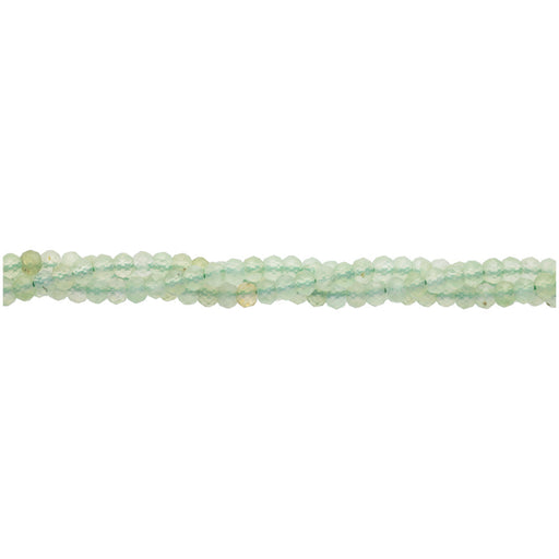 Dakota Stones Gemstone Beads, Prehnite Grade A, Microfaceted Rondelle 4mm (16 Inch Strand)