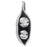 Green Girl Studios Pendant, Peas In A Pod 25mm, 1 Piece, Pewter