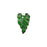 Pendant, Ivy Leaf 25x16mm, Enameled Brass Emerald Green, by Gardanne Beads (1 Piece)