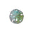 Pendant, Sand Dollar Shell 34x33mm, Enameled Brass Seafoam Green, by Gardanne Beads (1 Piece)
