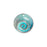 Pendant, Round Disc Nautilus Shell 32mm, Enameled Brass Aqua Blue, by Gardanne Beads (1 Piece)