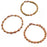 Copper and Wood Bracelet Trio