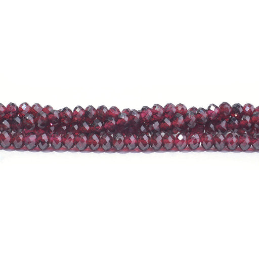 Dakota Stones Gemstone Beads, Red Garnet Grade AA, Microfaceted Rondelle 4mm (16 Inch Strand)