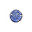 Pendant, Small Sand Dollar Shell 16mm, Enameled Brass Heron Blue, by Gardanne Beads (1 Piece)