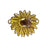 Connector Link, Daisy Flower 36x31mm, Enameled Brass Goldenrod Yellow, by Gardanne Beads (1 Piece)