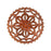 Link, Round Filigree Cogwheel 41mm, Enameled Brass Autumn Orange, by Gardanne Beads (1 Piece)