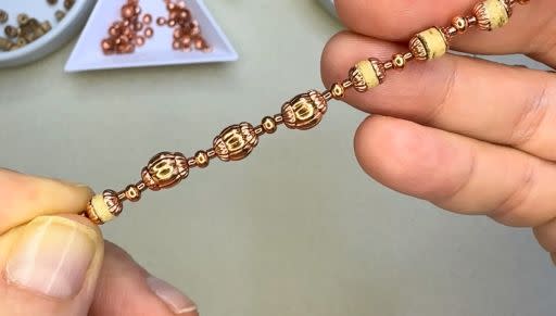 How to Make the Copper and Wood Bracelet Trio by Deb Floros