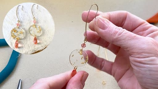 How to Make the Luxe Peach Earrings