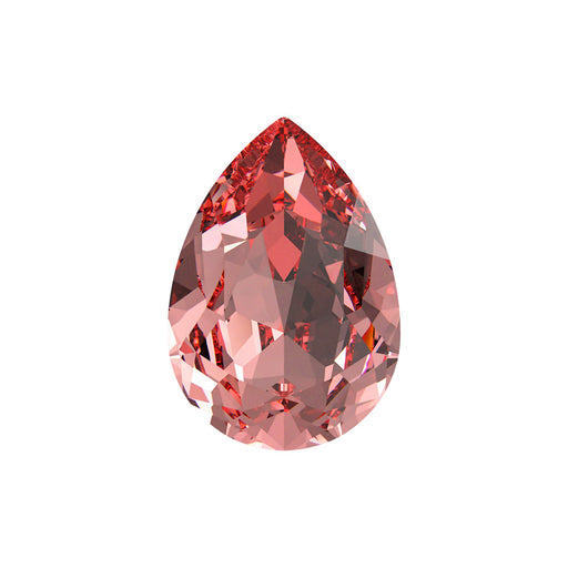 PRESTIGE Crystal, #4320 Pear Fancy Stone 14x10mm, Rose Peach, (1 Piece)