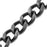 Gun Metal Plated Heavy Filed Curb Chain, 9.5mm, by the Inch