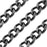 Gun Metal Plated Heavy Filed Curb Chain, 9.5mm, by the Inch