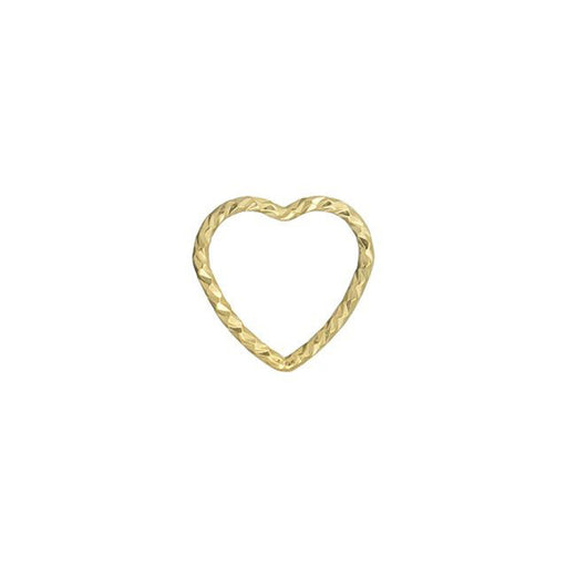 Connector Link, Sparkle Heart 10mm, 14k Gold-Filled (1 Piece)
