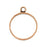 Open Back Bezel Pendant, Circle with Hammered Edge 30x24.5mm,  Antiqued Copper, by Nunn Design (1 Piece)