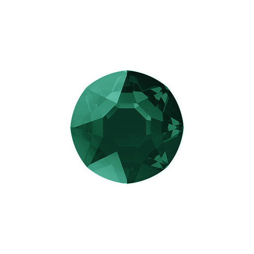 PRESTIGE Crystal, #H2078 Hotfix Round Flatback Rhinestone SS20, Emerald Nightfall (1 Piece)