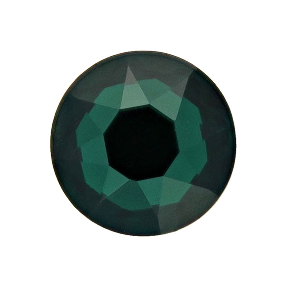 PRESTIGE Crystal, #H2078 Hotfix Round Flatback Rhinestone SS34, Emerald Nightfall (1 Piece)