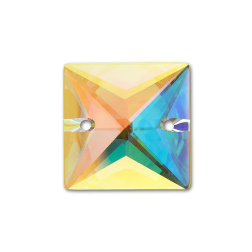PRESTIGE Crystal, #3240 Square Sew-On Stone 22mm, Crystal AB (1 Piece)