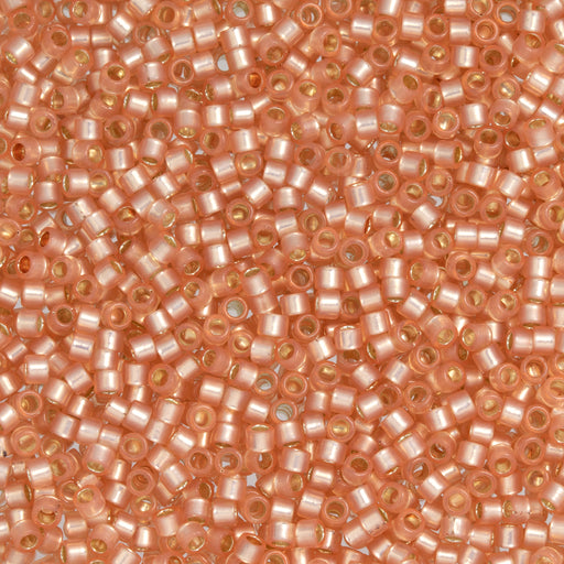 Toho Aiko Seed Beads, 11/0 #2111 'Translucent Silver-Lined Peach' (4 Grams)