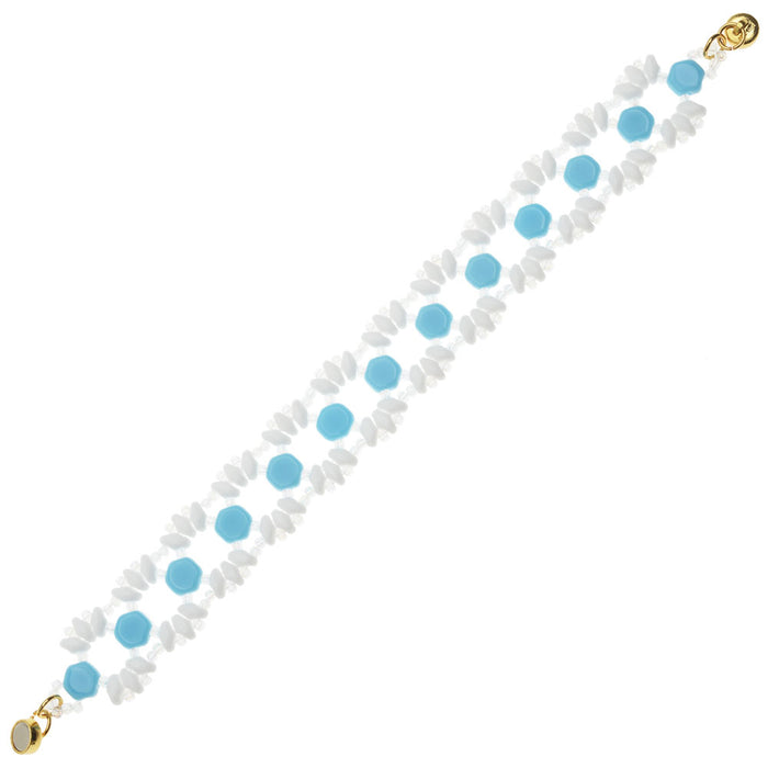 Lizzie Honeycomb Bracelet in Blue