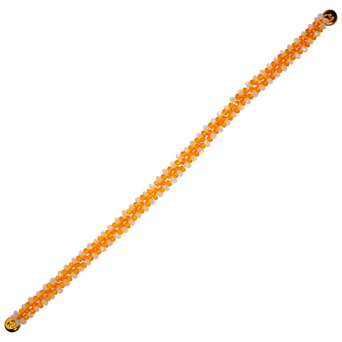 Summer Creamsicle Right Angle Weave Bracelet