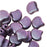 Czech Glass, 2-Hole Ginko Beads 7.5mm, Polychrome Mix Berry (10 Grams)