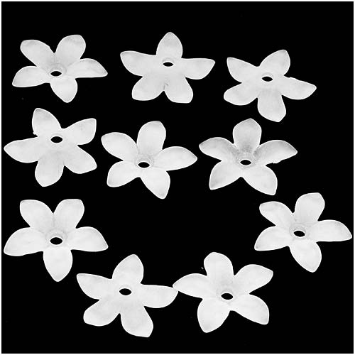 Lucite Gilia Star Flowers Matte Crystal Frost Light Weight 17mm (10 pcs)