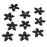 Lucite Gilia Star Flowers Matte Black Frost Light Weight 17mm (10 pcs)