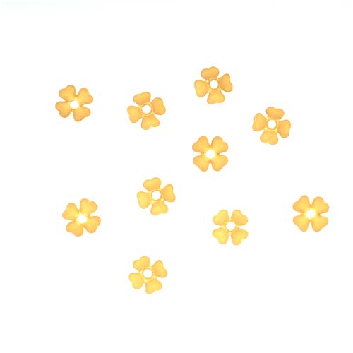 Lucite Baby's Breath Tiny Flowers Matte Yellow Topaz Light Weight 6mm (10 pcs)
