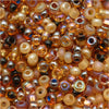 Czech Glass Seed Beads, 8/0 Round, Autumn Leaves Brown Mix (1 Ounce)