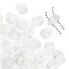 SuperDuo 2-Hole Czech Glass Beads, Matte Crystal, 2x5mm, 8g Tube