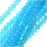 Light Capri Blue Glass Faceted Rondelle Beads 4x6mm