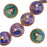 Mirage Color Changing Mood Beads - Round Spacer With Honey-Bee Pattern 19mm (2 pcs)