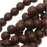 Pukalet Wood Beads, Dyed Smooth Round 8mm, Robles Brown Lacquer (50 Pieces)