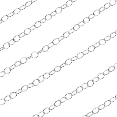 Silver Filled Cable Chain, 2.4mm, by the Foot