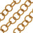 Nunn Design Bulk Chain, Etched Cable 10mm, By the Foot, Antiqued Gold