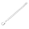 Necklace Chain Extender, 3.4mm Curb Links with Lobster Clasp 2 Inches, Silver Plated (5 Pieces)