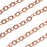 Copper Hammered Cable Chain, 6mm, by the Foot