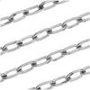 Nunn Design Antiqued Silver Plated Oval Cable Chain, 2.3mm, by the Foot