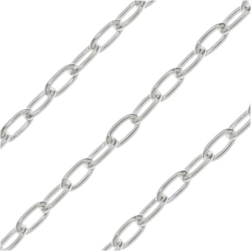 Sterling Silver Flat Cable Chain, 2mm (1 inch)