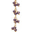 Wire Wrapped Chain, Gold Vermeil, Purple Color Rondelles 3mm (1 inch)
