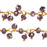 Wire Wrapped Chain, Gold Vermeil, Purple Color Rondelles 3mm (1 inch)