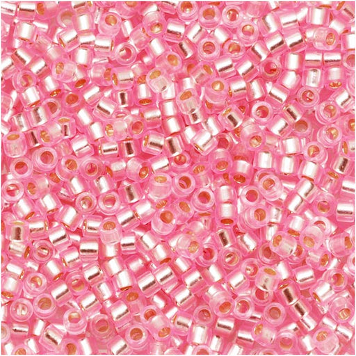 Miyuki Delica Seed Beads, 11/0 Size, Silver Lined Light Pink DB1335 (2.5" Tube)