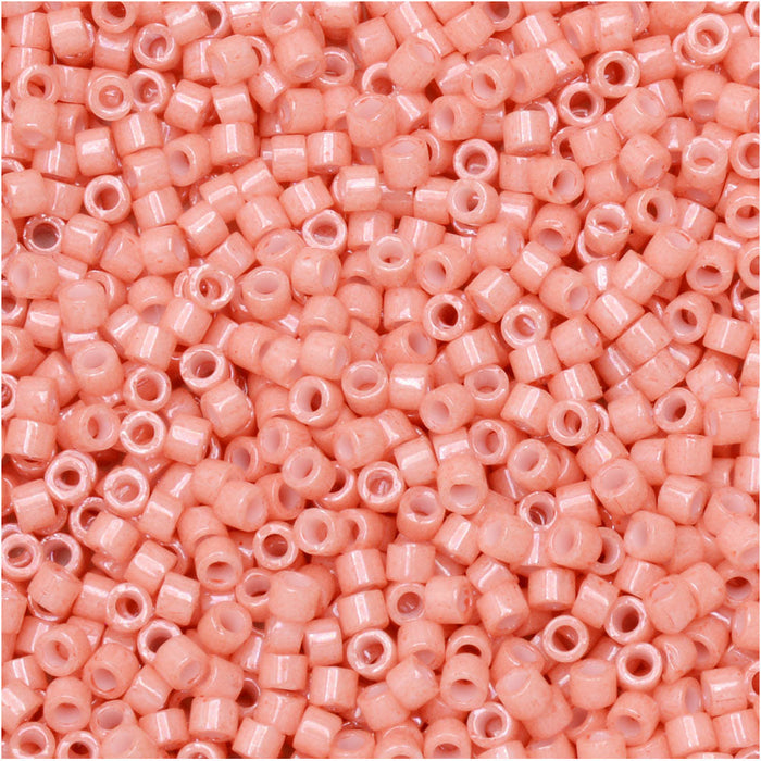 Miyuki Delica Seed Beads, 11/0 Size, #1363 Dyed Opaque Peach (2.5" Tube)