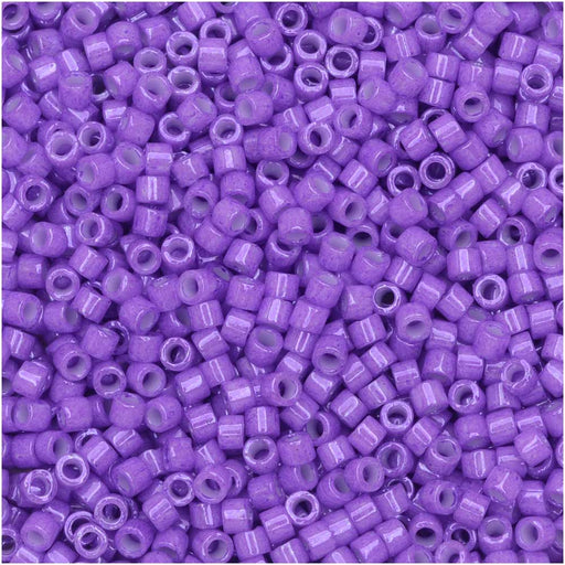 Miyuki Delica Seed Beads, 11/0 Size, #1379 Dyed Opaque Red/Violet (2.5" Tube)