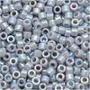 Miyuki Delica Seed Beads, 11/0 Size, Opaque Ghost Grey AB DB1579 (2.5