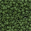 Miyuki Delica Seed Beads, 11/0 Size, Matte Opaque Avocado Green DB1585 (2.5